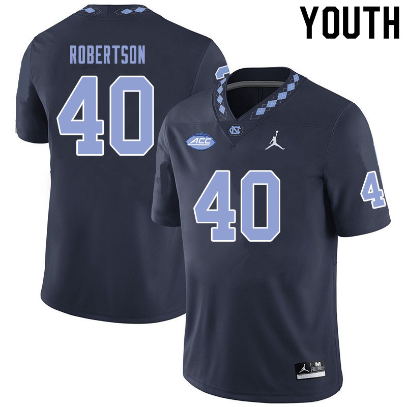 Jordan Brand Youth #40 William Robertson North Carolina Tar Heels College Football Jerseys Sale-Blac